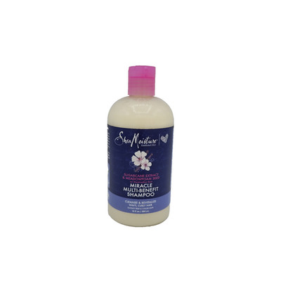 SheaMoisture Miracle Multi-Benefit Shampoo 13 Oz Sugarcane Extract + Meadowfoam