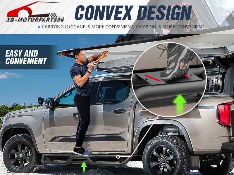 Side Step Running Boards For 99-2016 Ford F250 F350 Super Cab Two Stairs Design