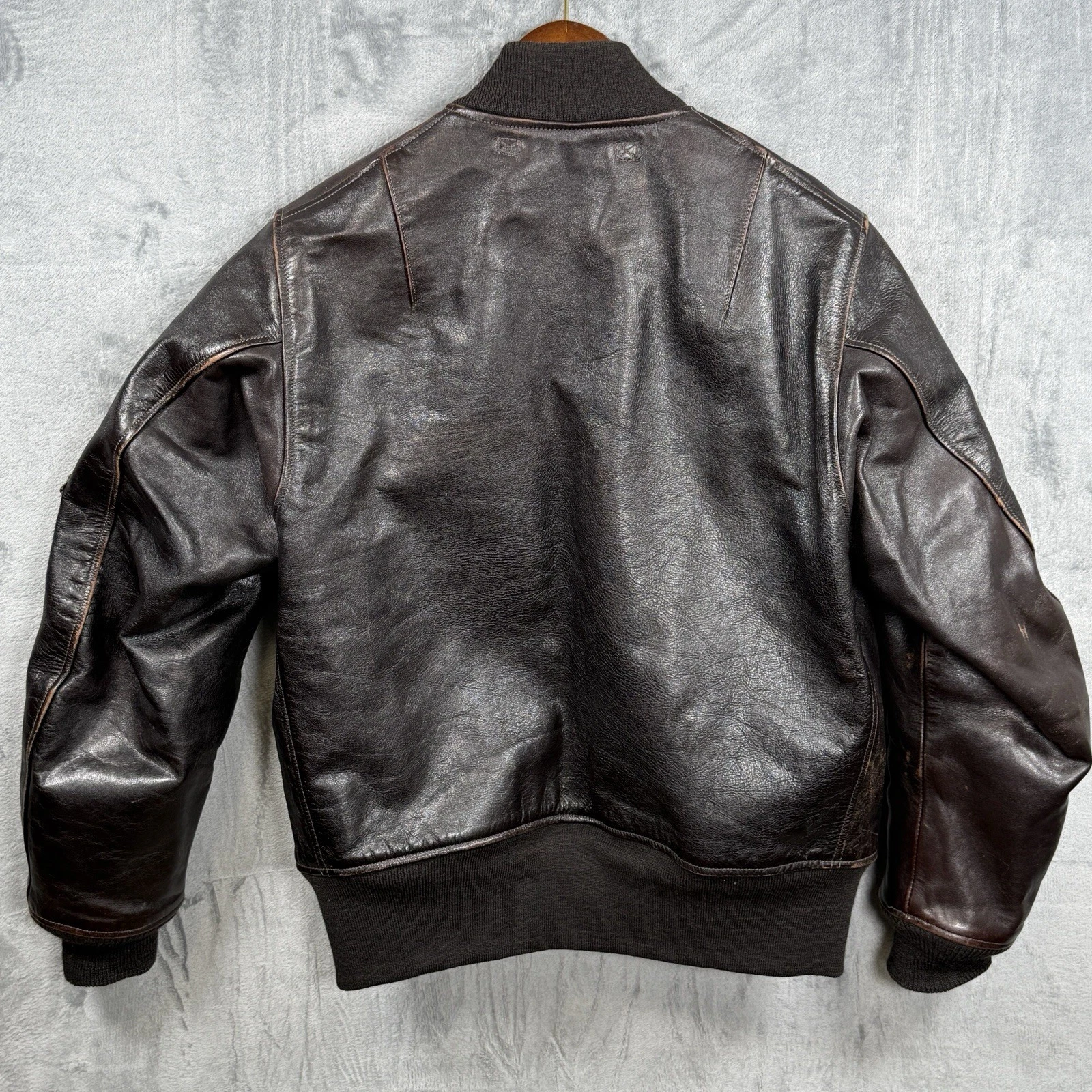 Buzz Rickson's William Gibson MA-1 Leather Flight Jacket Size 40 - product detail image 8