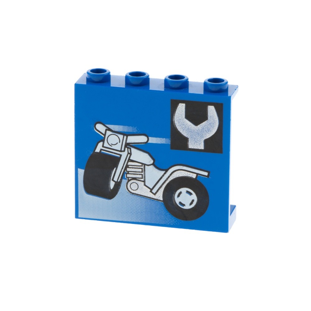 1x Lego Panel 1x4x3 Blue Stud Empty Workshop Motorcycle Tool 6426 4215bpx26