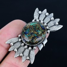 Fascinating Azurite Gemstone Handmade 925 Sterling Silver Ring Size 7.5