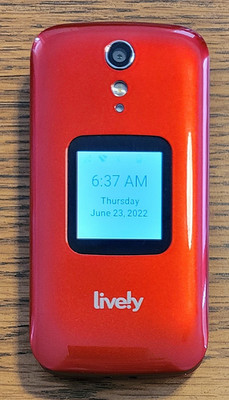 Alcatel Jitterbug Flip2 II 4053S - Red ( Lively ) 4G VoLTE Cellular Flip Phone