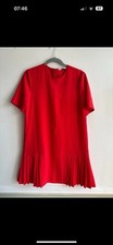 Zara Red Pleated Shift Dress Size M Getsby Style 