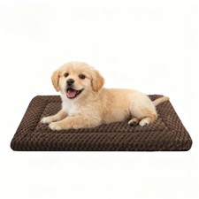 Dog Bed Crate Mat Soft Durable Washable Anti-Slip Kennel Pad for Dogs Cats Rever
