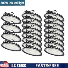 20 Pack 300W Led UFO High Bay Light Warehouse Commercial Industrial Shop Light