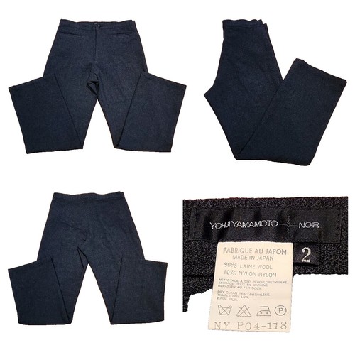 Y's YOHJI YAMAMOTO Women's 90s Bottoms Wool Black Solid Casual