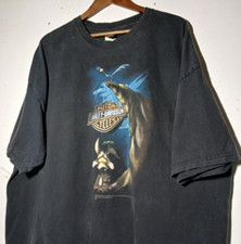 VTG Looney Tunes Harley Davidson Tee Roadrunner Wile E Coyote 90s Y2K Cartoon OG
