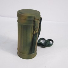 Replica M1938  Gasmask tin Normandy camo WW2 German Canister and straps  TR205