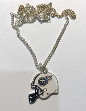 Tennessee Titans  Helmet Charm Petite Necklace - silver tone petite chain  PS