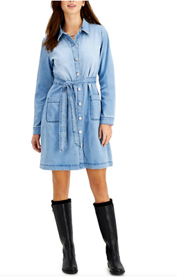 Style & Co: Denim Shirt Dress - Women's Size Large - NWOT | eBay