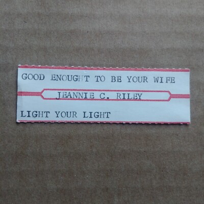 JEANNIE C. RILEY Good Enough To Be Your Wife JUKEBOX STRIP Record 45 rpm 7''
