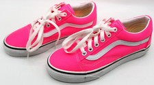 Vans Old Skool Women Low Canvas Lace Up Shoes Pink 5.5