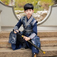 Children Hanfu Boys Ancient Costume Chinese Tang Uniform Knight Martial Art Suit