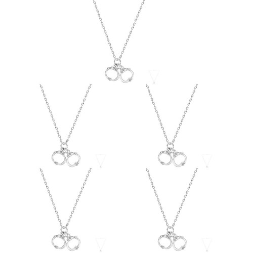 5 Count Ringhalter Halskette Halsketten Street-Retro-Handschellen-Halskette - Bild 2 von 12