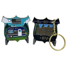 BL2-007 LEO RV Keychain and matching Challenge coin set
