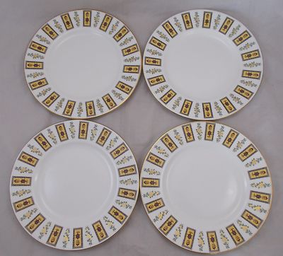 Royal Crown Derby MADISON A1254 - 4 Speiseteller - 27 cm roter Stempel