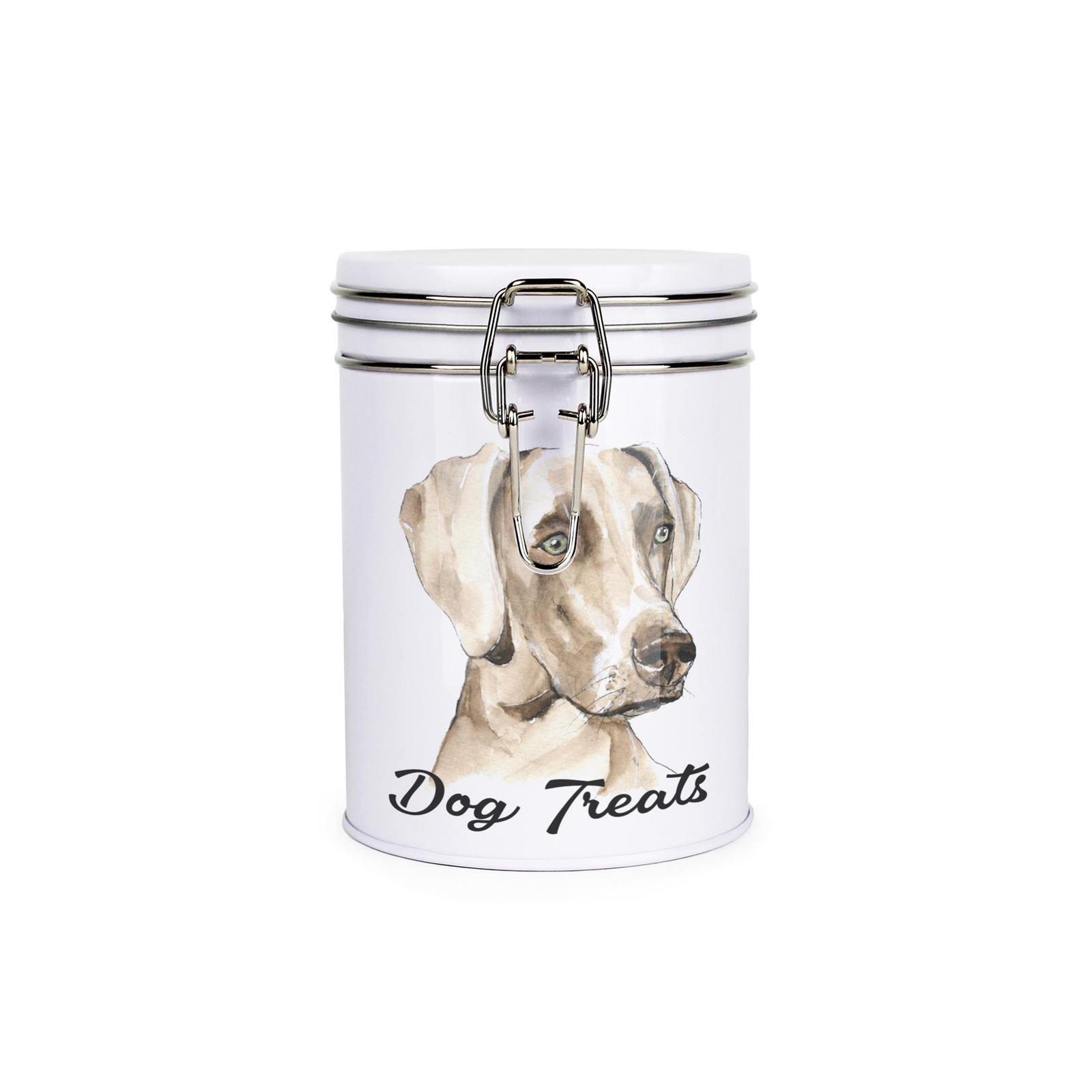 Weimaraner Dog Treats Canister - Novelty Dog Themed Storage Gift Tin