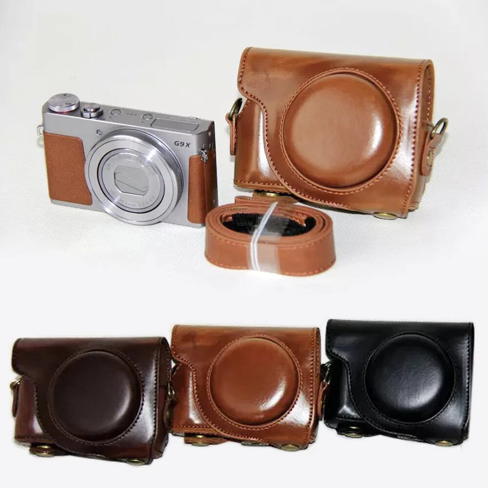 PU Leather Camera Case Bag Cover For Canon PowerShot G9X/II G7X2/G7X3 M50 II R50 - Image 3 of 4