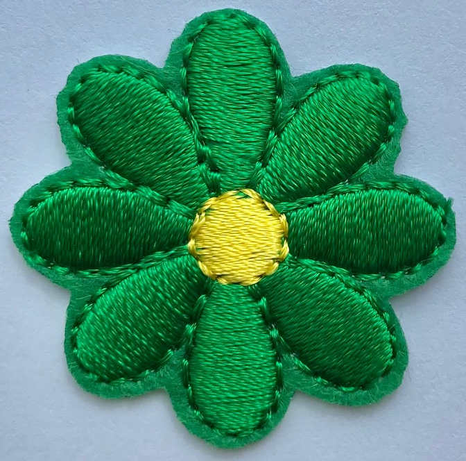 Daisy Flower Embroidered Appliqué Patch: Iron/sew On Badge - UK - Foto 2