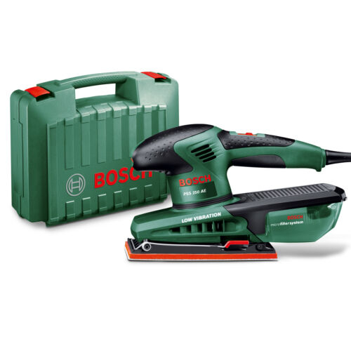 Bosch 250 W Electric Orbital Sander Speed Selection with Sanding Sheets PSS 250 - Picture 1 of 6