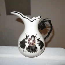 Potter’s Studio Spooky Night Witches Brewing 10" Ceramic Halloween Pitcher NWT