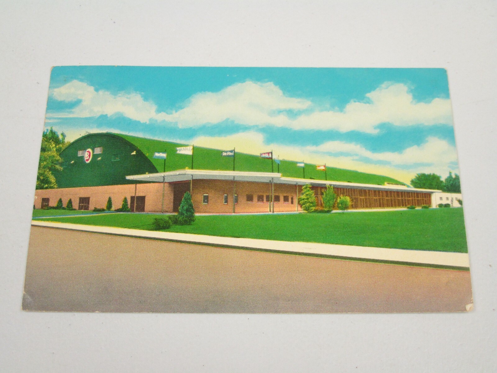 J568 postcard Bradley University Robertson Fieldhouse Peoria IL