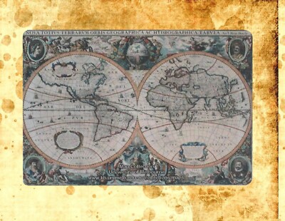  inexpensive wall art 1630  world map tin metal sign