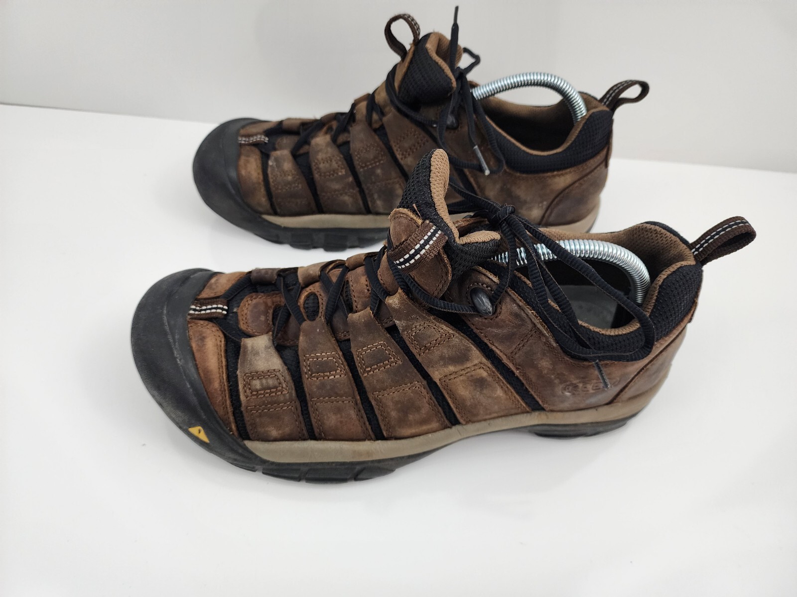 Scarpe da trekking Oxford da uomo Keen Dry taglia 11 marroni in pelle impermeabili acutamente asciutte