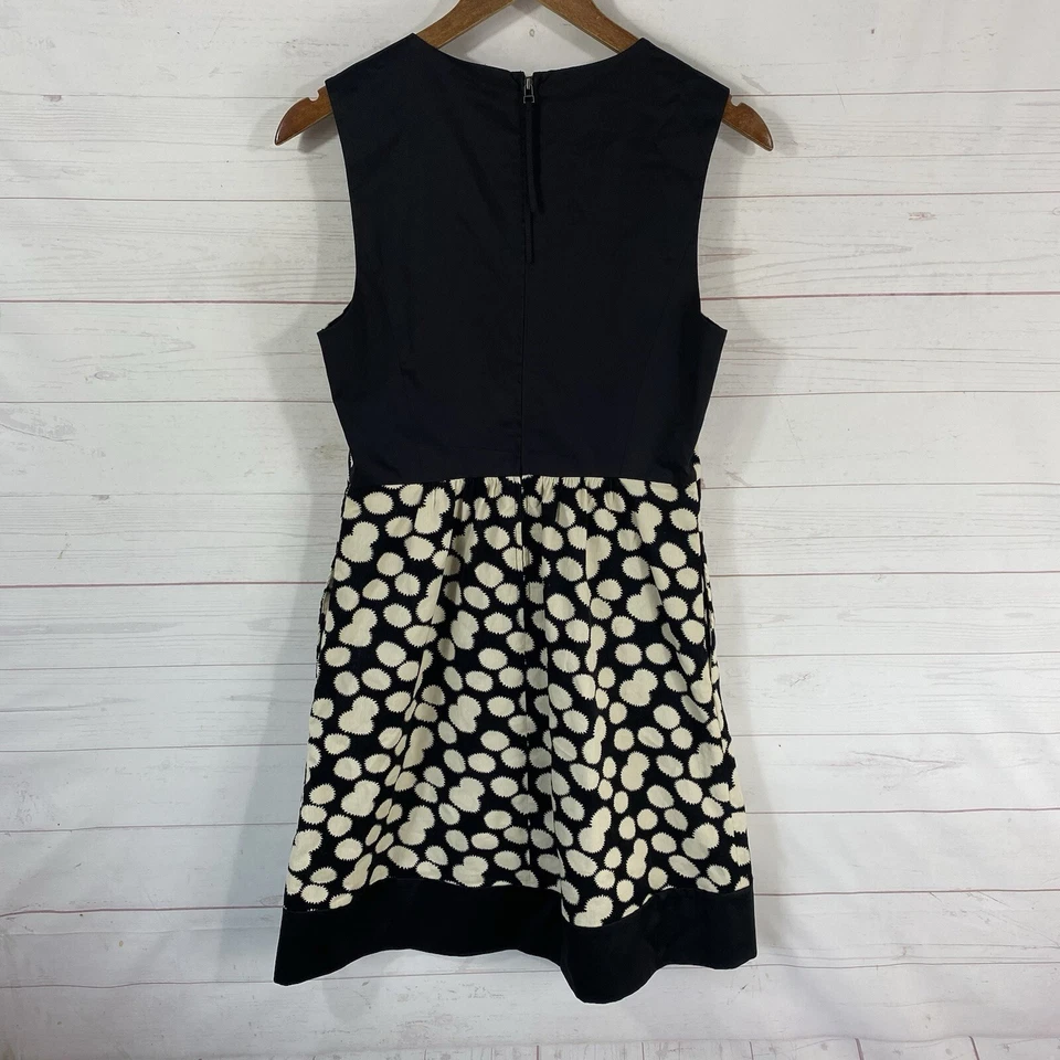 Vestido de veludo Anthropologie Leifnotes sem mangas tamanho 6 preto marfim forrado curto - Imagem 4 de 4