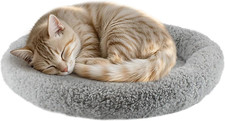 Cat Bed for Indoor Cats, round Cat Bed for Curl Sleep Basic Pet Mat Wahable Bed
