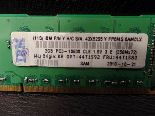 44T1582 IBM 2GB PC3 10600R 1RX8 44T1592 - Picture 5 of 5