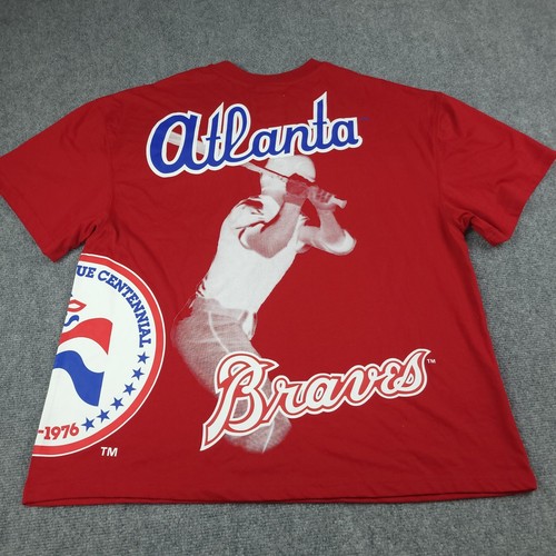 Atlanta Braves Mitchell & Ness Cooperstown Collection Tee mens medium Red - Picture 11 of 11