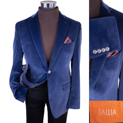 Tallia Men's Navy Blue Blazer Sport Coat Blazer Sz 42R - Elegant Party Jacket
