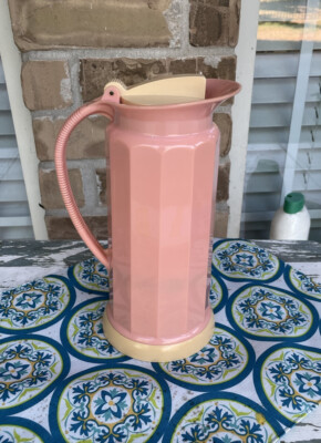 Vintage Thermos Pink Cream Thermos Coffee Carafe Model 1239