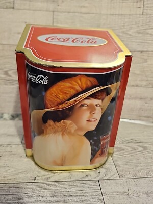 Coca-Cola Slope Lid Tin Box   Retro Advertising Collectible - Vintage Decor