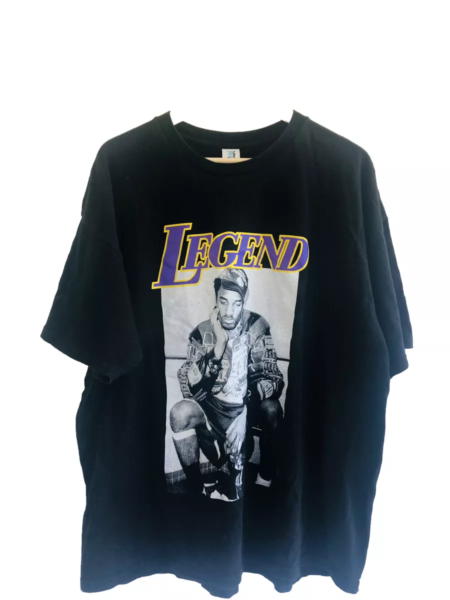 LA Lakers Kobe Bryant T Shirt vtg 90s NBA LEGEND Black Purple Rare! YTK