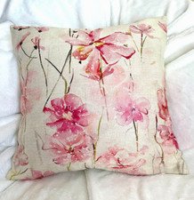 Throw Pillow Cover Case Pack of 2 Pink Floral Cushion Decor Indoor/Outdoor