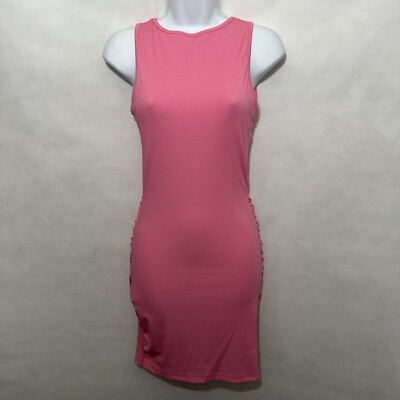 shein pink bodycon dress Womens SHEIN Pink Bodycon Dress Open Back Size XS