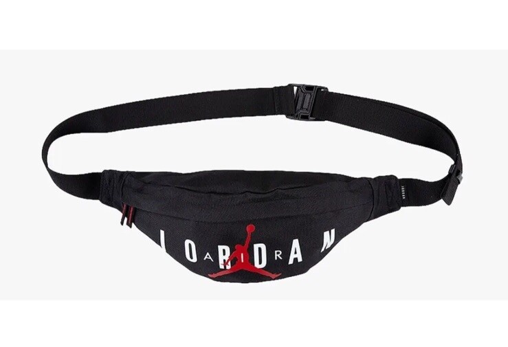 Nike Air Jordan Fanny Pack Hip Waist Belt BLACK RED Bag
