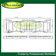 Premier Set Pastiglie Freno Anteriore per Nissan 370Z Infiniti FX QX70 Q70 G Q50 Q60
