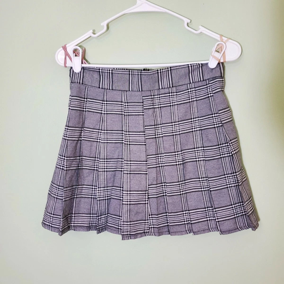 Glen plaid pleated skirt cheap