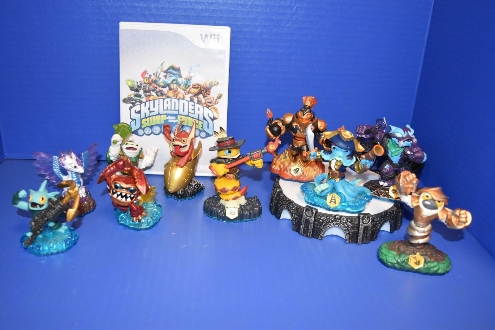 Activision Wii Skylanders SwapForce Portal Power + Game+ Figures Lot 12 Tested!