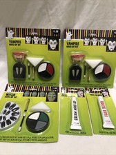 Big Halloween Make-up Lot, 2 Vampire Kits, 1 Witch Kit, White Cream, Fake Blood