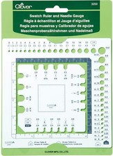 Clover Swatch Ruler  Needle Gauge, White