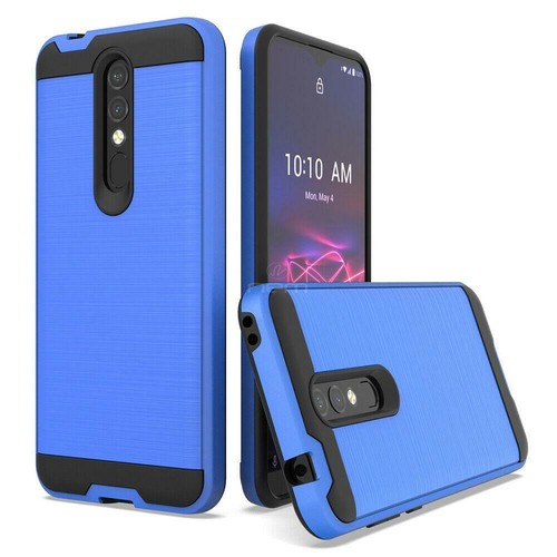 For Coolpad Legacy Brisa / Legacy 2 (2020) Metallic Slim Brush Hybrid Case Cover - Picture 4 of 12