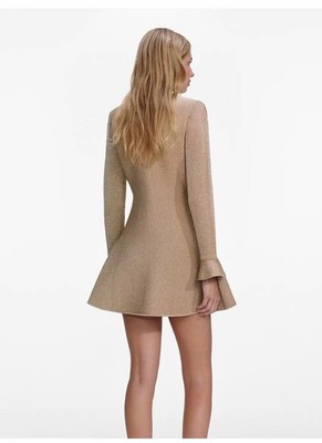 short plain knit dress Self-Portrait Womens Autumn Winter New Temperament Knitted Skirt 3D Floral Dresses