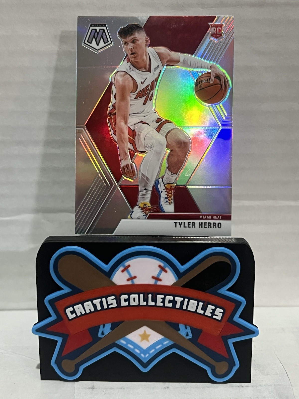2019-20 Panini Mosaic Tyler Herro Silver Prizm Rookie #223 HEAT RC