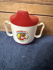 Vintage Blue Tommee Tippee Sippy Cup Weighted Bottom Drinking Cup W/Lid