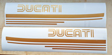 2 Tanklaufkleber Ducati Königswelle, in moderner Folie,  gold, 900SS 79-80, neu