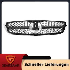 Frontgrill Upgrade Optik für Mercedes W204 C Klasse Schwarz Glanz Ohne Emblem Frontgrill Upgrade Optik für Mercedes W204 C Klasse Schwarz Glanz Ohne Emblem